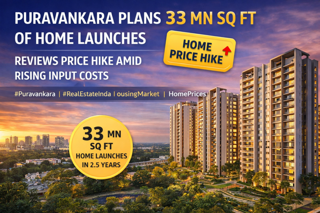 Puravankara Plans 33 Mn Sq Ft Launches, Reviews Price Hike Amid Rising Costs